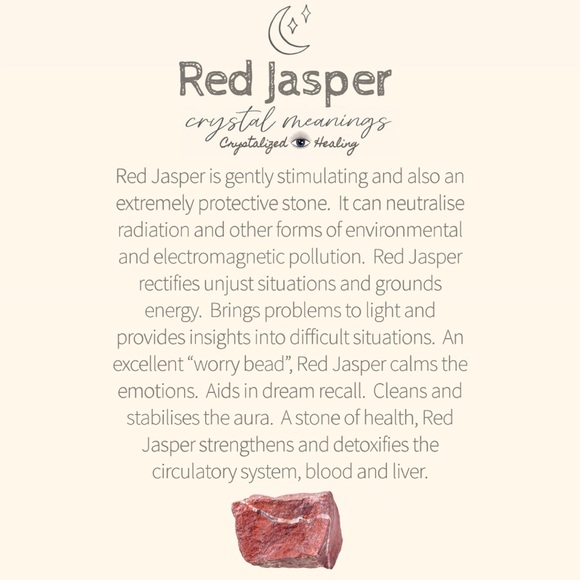 Red Jasper Tumble Crystal 2pc Set - Picture 2 of 3